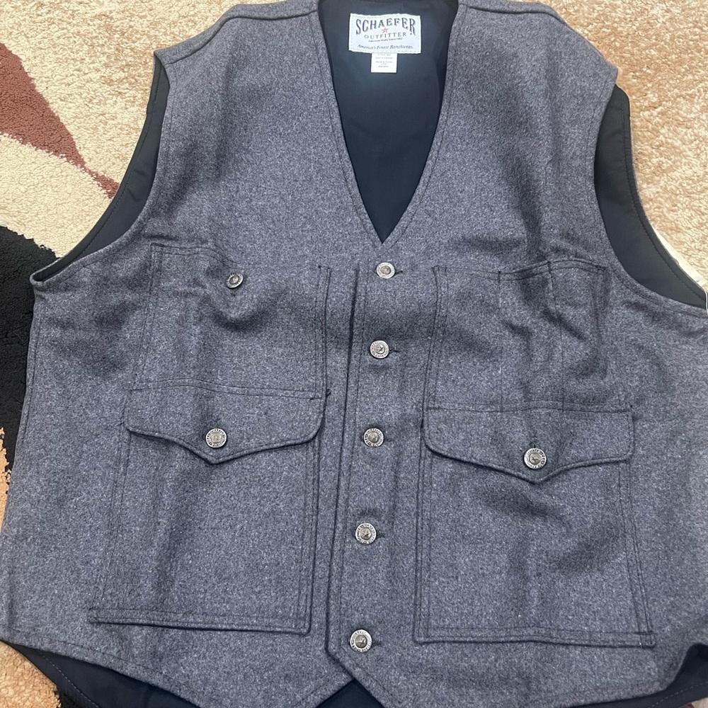 Gray Men's Wool Vest